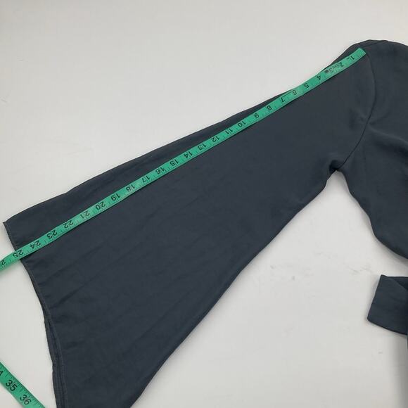 Show Me Your Mumu Womens Gray Belted Poly Wrap Jacket Bell Sleeve Size M - Picture 7 of 11